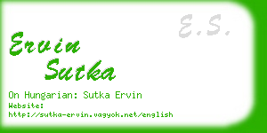 ervin sutka business card